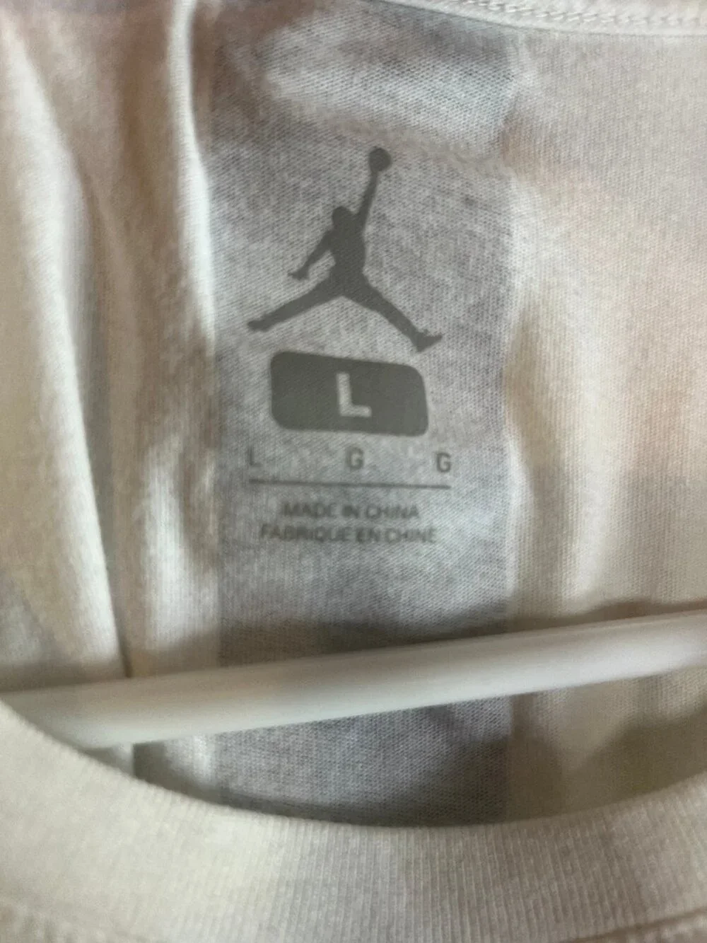 Jordan Jumpman Stacked Logo T-Shirt Men's Large White Checkered Stripe